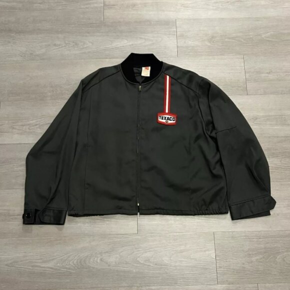 Vintage 60s Texaco Service Station Jacket Embroidered Work Uniform Jacket 46R